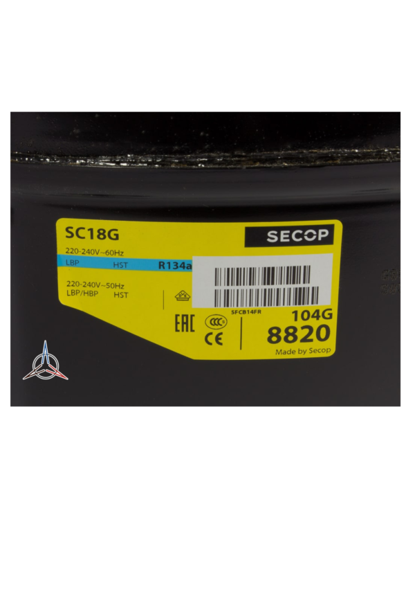 COM004DF-Compresor SECOP SC18G R134a HLBP 17.69cc - Imagen 2